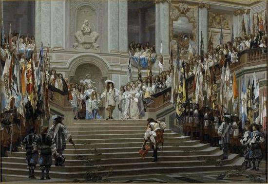 Jean-Leon Gerome Reception of Le Grand Conde at Versailles oil painting picture